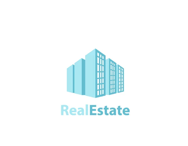 Logo Des Bâtiments Immobiliers Illustration — Image vectorielle