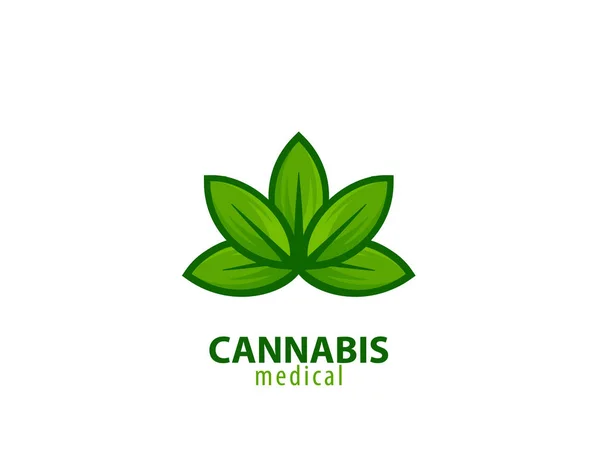 Signo Logotipo Médico Cannabis — Archivo Imágenes Vectoriales