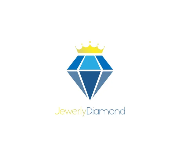 Krone Diamant Schönheit Logo — Stockvektor