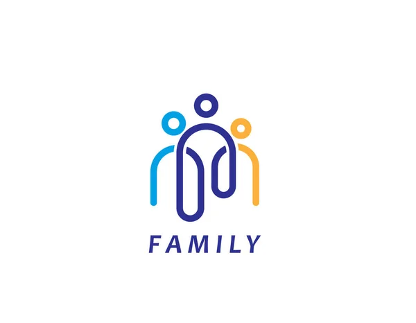 Lien Familial Logo Signe — Image vectorielle