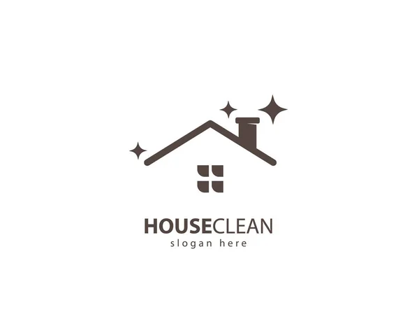 House Clean Logo Sign — Stock Vector
