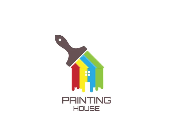 House Art renk logosu - beyaz arkaplan çizimi tasarımı