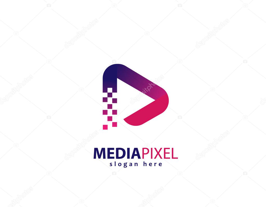 Media pixel design logo