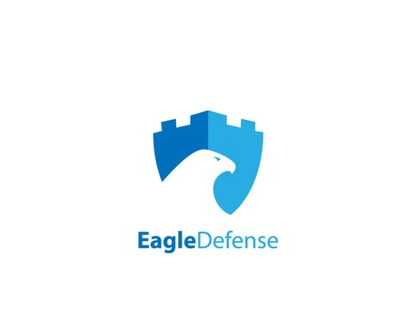 Logo Château Défense Eagle — Image vectorielle