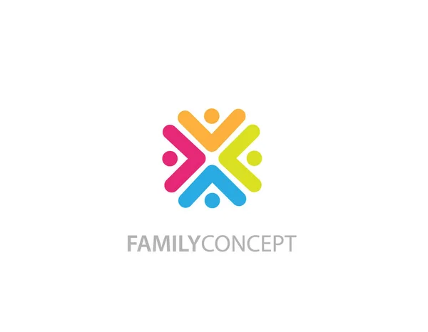 Logo Familial Signe Design — Image vectorielle