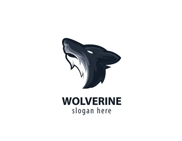 Loup Tête Logo Signe — Image vectorielle
