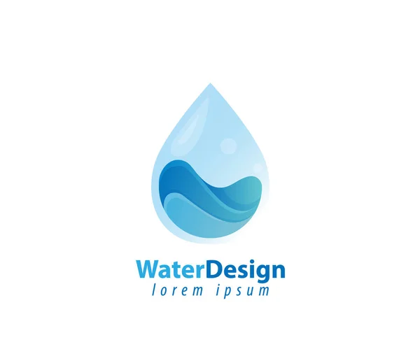 Sinal Logotipo Gota Água —  Vetores de Stock