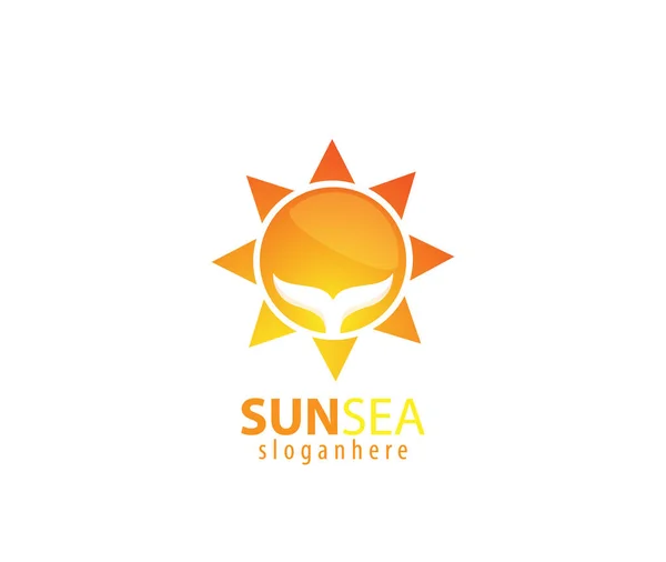 Güneş deniz logosu tasarımı