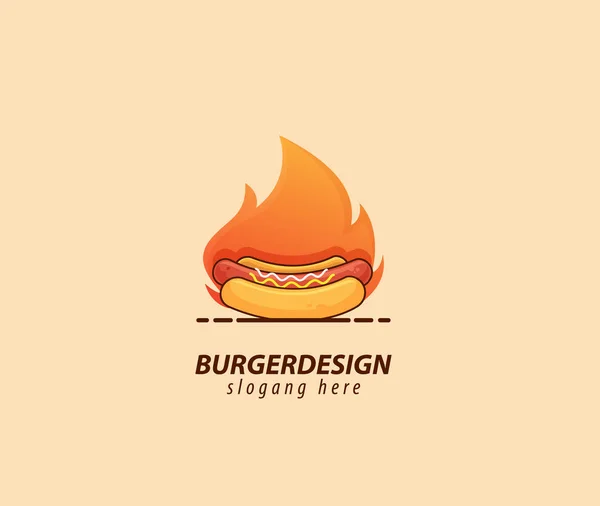 Logotyp För Hamburgerdesign Royaltyfria Stockvektorer