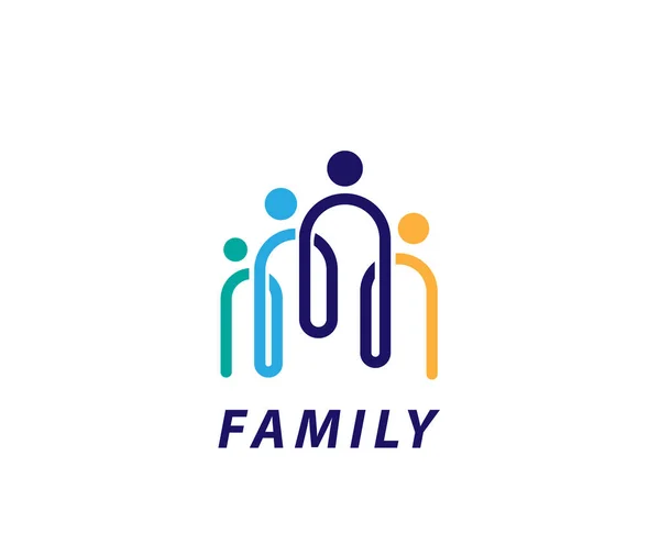 Lien Familial Logo Signe — Image vectorielle