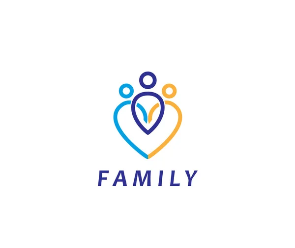 Logotipo Projeto Amor Ligação Familiar — Vetor de Stock