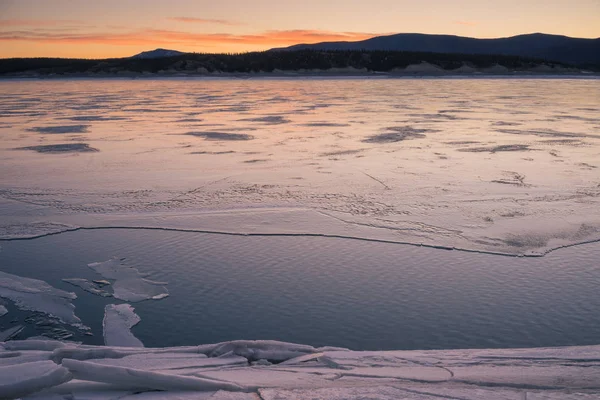 冬天在亚伯拉罕湖 — 图库照片