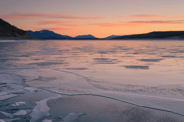 Hielo texturizado del lago Abraham —  Fotos de Stock