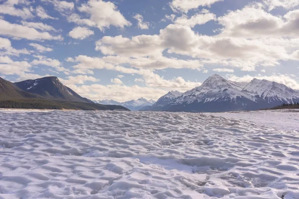 Texturizado Icy Abraham Lake — Foto de Stock