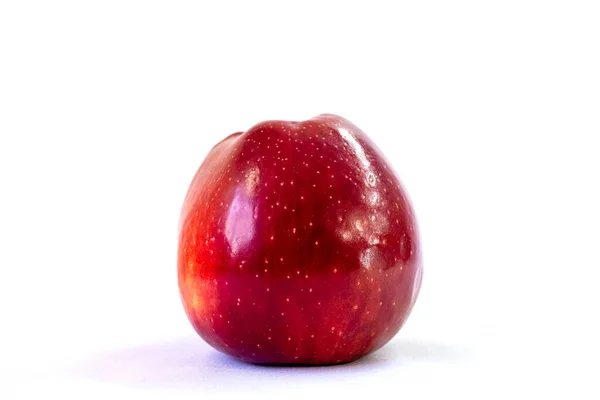 Isolated Red Apple White Background Organic Fruit Healthy Lifestyle Sweet — Stock Photo, Image
