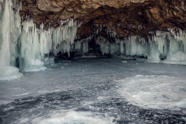 Baikal Järven Talviluonto — kuvapankkivalokuva