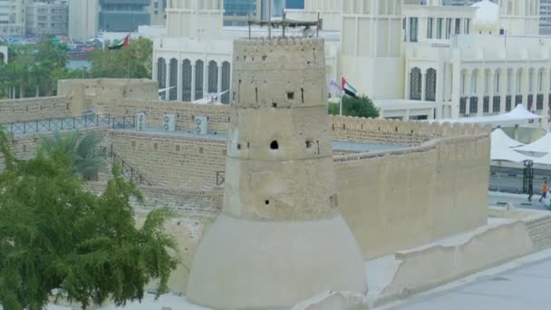 Eski Fort al Fahidi, Dubai, Birleşik Arap Emirlikleri — Stok video