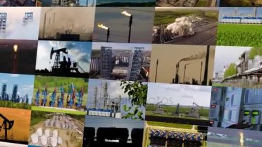 Petrol ve gaz endüstrisi kolaj. 4k