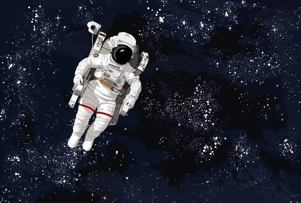 Astronaut Bruce Mccandless Erste Person Die Einen Ungebundenen Weltraumspaziergang Unternimmt lizenzfreie Stockillustrationen