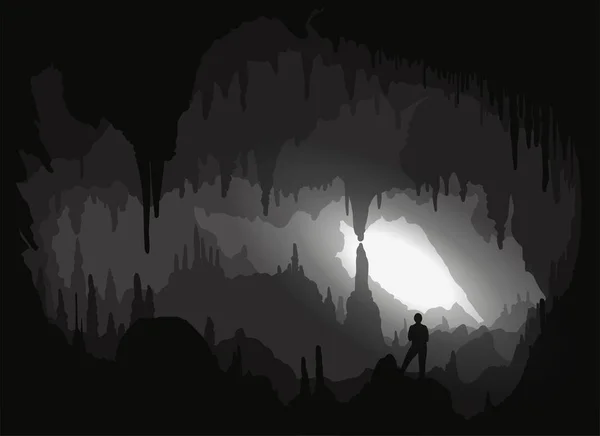 Jeskyně Uvnitř Podsvícené Dutiny Vektorová Grafika