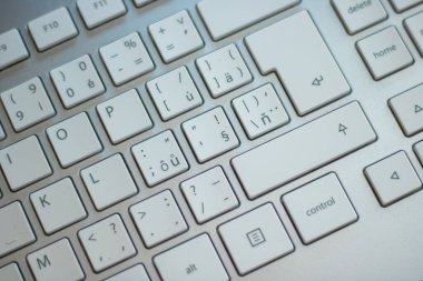 Close up of keyboard of a modern laptop clipart