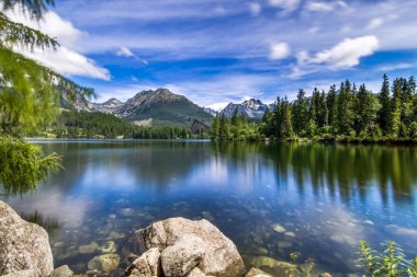 Strbske pleso manzarası. Hight tatras dağları
