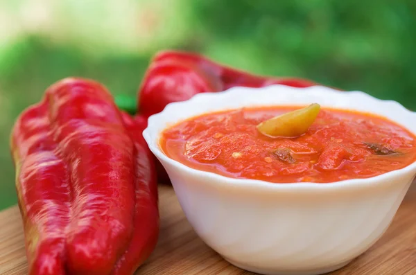 Red fresh pepper fruits — Stock Photo, Image