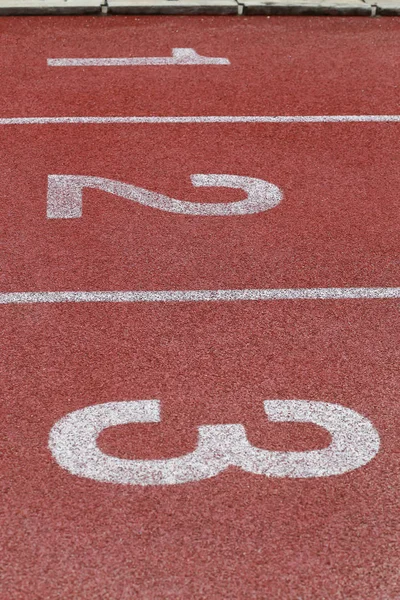 Athlete Track or Running Track with numbers 1 to 3.