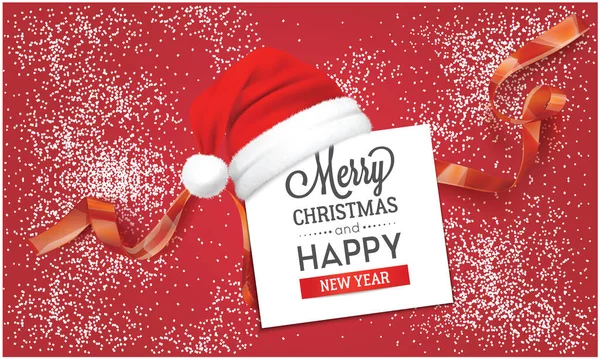 Noel Baba şapkası ve yeni yıl notu.
