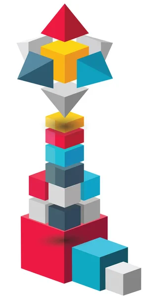 抽象的なデザインの塔 — ストックベクタ