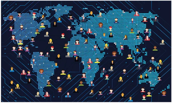 Alla Människor Anslutna — Stock vektor