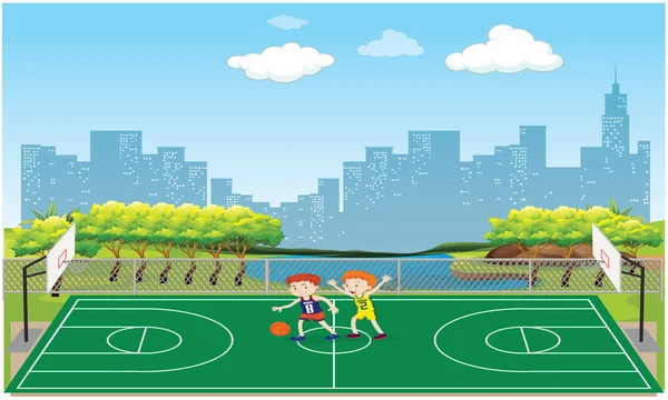 Kids Playing Games — Stock Vector