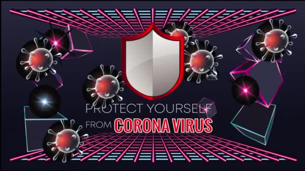 Protéjase Del Virus Corona — Vídeo de stock