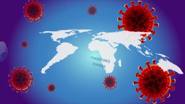 Viruset Förvandlar Hela Jorden Enda Färg — Stockvideo