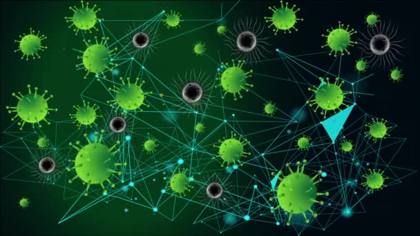 Diferentes Tipos Virus Naturales Fondo Digital — Vídeo de stock