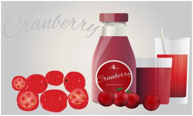 Kavanoz bardaklı kızılcık suyuyla dolu.