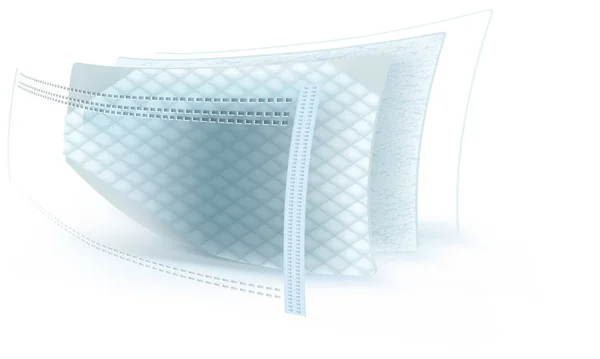 Toz ve mikrop parçacıklarını durdurmak için üç katman iç görünümü maskeler