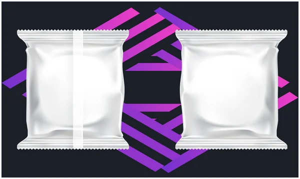 soyut arkaplanda yiyecek paketlerinin resimlerini taklit et