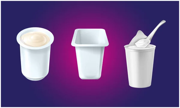 soyut arkaplan üzerine yoğurt paketinin resimlemesini yap