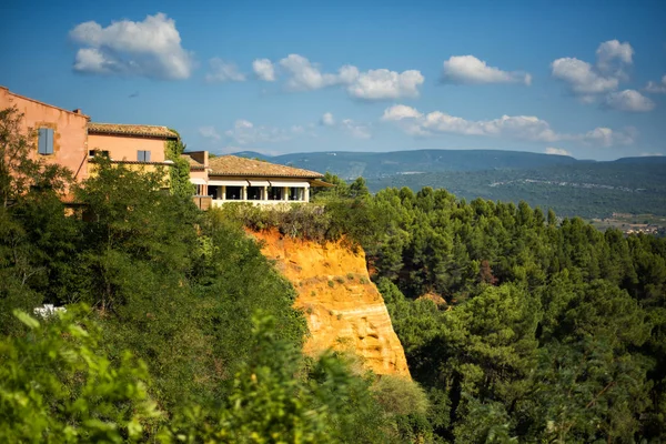 Landelijk Uitzicht Een Van Mooiste Dorpen Van Frankrijk Roussillon Vaucluse — Stockfoto