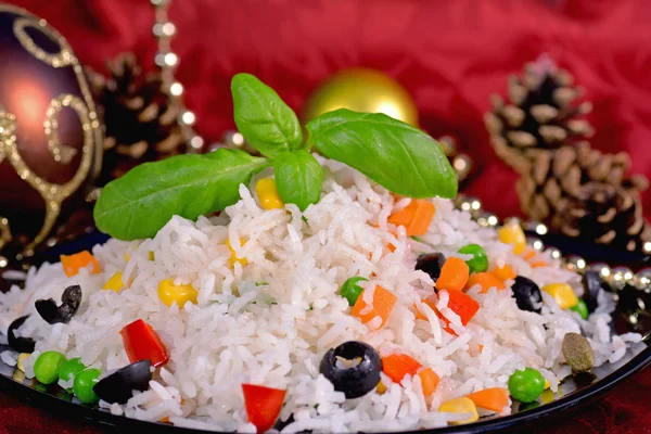 Salada de arroz festiva Fotografias De Stock Royalty-Free