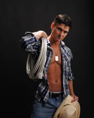 Yakışıklı kovboy bekliyor