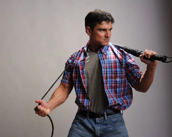 The handsome cowboy awaits — Stock Photo, Image