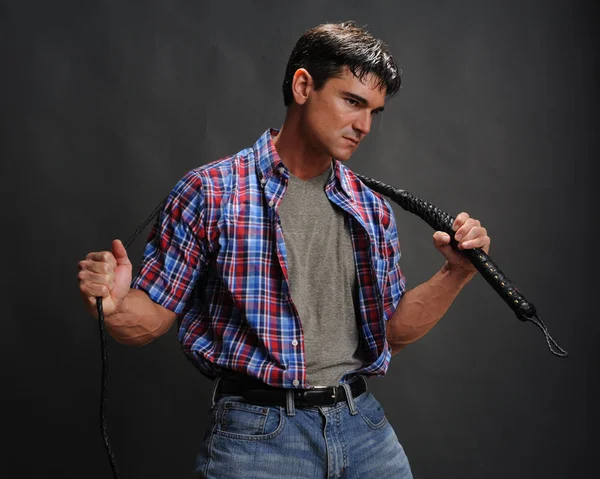 The handsome cowboy awaits — Stock Photo, Image