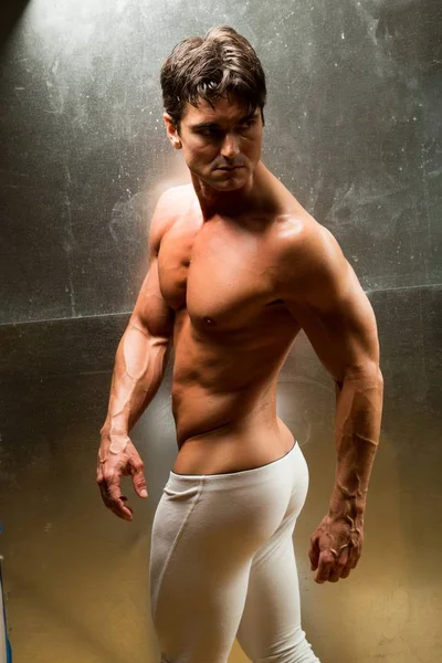 Sexy Man Wearing Tight White Pants — Stock Photo, Image