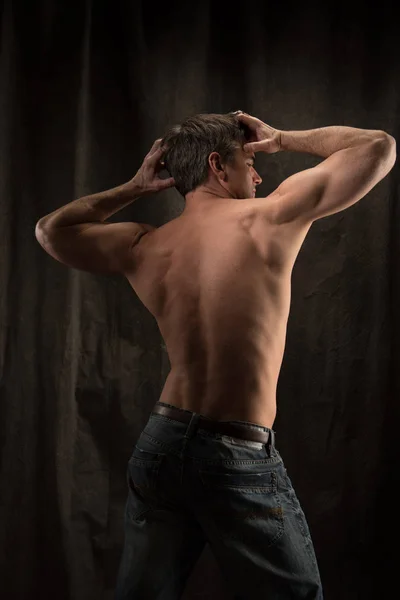 Sexy Man Poses Photo — Stock Photo, Image