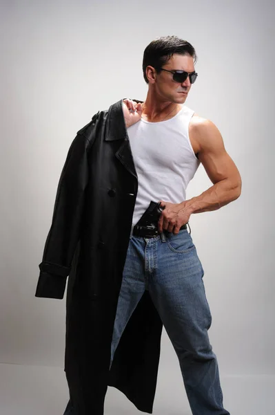 Handsome Man Poses Photo — Stock Photo, Image