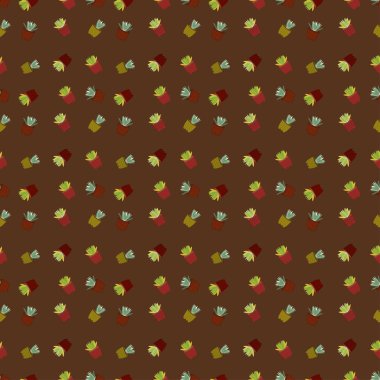 Sulu ve kaktüsün kusursuz vektör deseni. Kumaş, tekstil, baskı, ambalaj ve duvar kağıdı çizimleri.