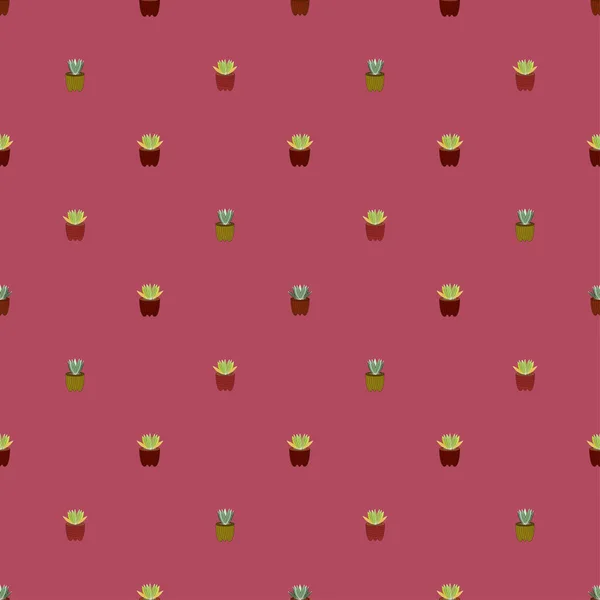 Motif vectoriel sans couture de succulents et de cactus. illustration pour tissu, textile, impression, emballage et papier peint . — Image vectorielle