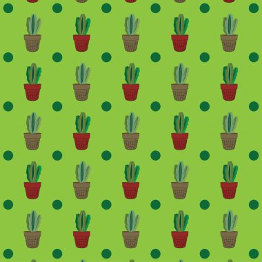 Kaktüs ve sulu, kusursuz tropikal yaz şablonu. Duvar kağıtları, tekstil, yüzey dokusu, fayans vs. için güzel illüstrasyon.
